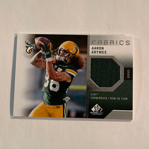 2021 SP Game Used CFL Canadian Football League - Fabrics - AG Aaron Grymes - Edmonton Eskimos