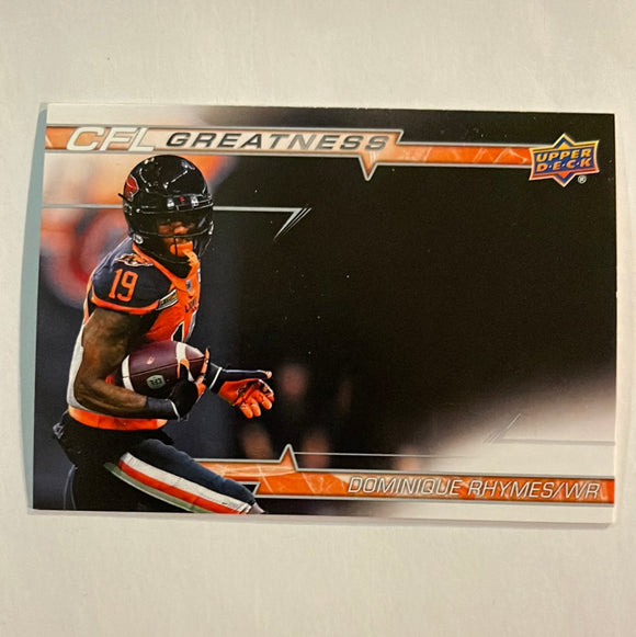 2023 Upper Deck CFL - Canadian Football League - CG-DR Dominique Rhymes - BC Lions