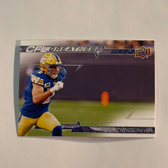 2023 Upper Deck CFL - Canadian Football League - CFL Greatness - CG-GE Greg Ellingson - Winnipeg Blue Bombers