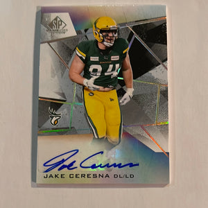 2021 SP Game Used CFL Canadian Football League - Autograph - A-JC Jake Ceresna - Eskimos - D 1:2