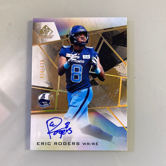 2021 SP Game Used CFL Canadian Football League - Autograph - Gold #34/115 - A-ER Eric Rogers - Argonauts - C 1:16