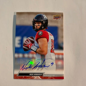 2023 Upper Deck CFL - Canadian Football League -Autograph - 69 Nick Arbuckle - Redblacks - D 1:15