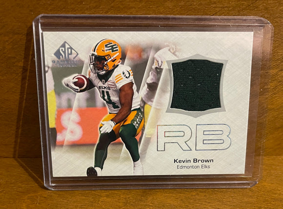 2023 Upper Deck SP Game Used CFL Canadian Football League - Jerseys Set - CFL-BR Kevin Brown – Edmonton Elks