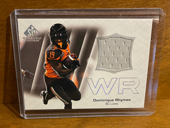 2023 Upper Deck SP Game Used CFL Canadian Football League - Jerseys Set - CFL-DR Dominique Rhymes – BC Lions