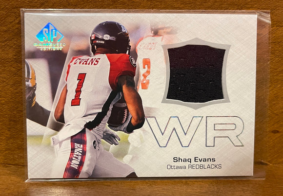 2023 Upper Deck SP Game Used CFL Canadian Football League - Jerseys Set - CFL-SE Shaq Evans – Ottawa RedBlacks SP