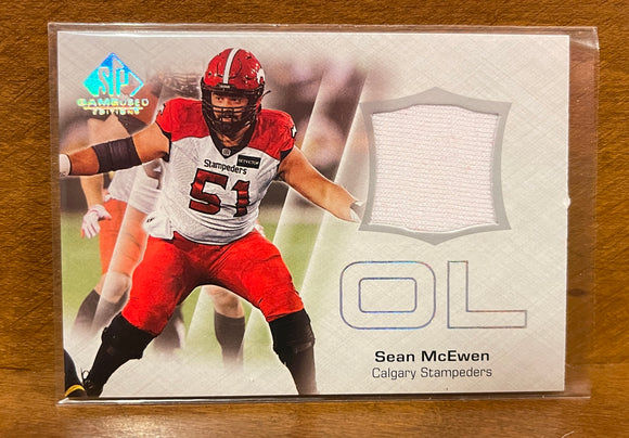 2023 Upper Deck SP Game Used CFL Canadian Football League - Jerseys Set - CFL-SM Sean McEwen – Calgary Stampeders