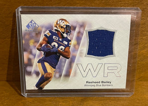 2023 Upper Deck SP Game Used CFL Canadian Football League - Jerseys Set - CFL-BA Rasheed Bailey – Winnipeg Blue Bombers