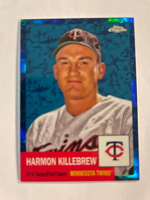 2022 Topps Chrome Platinum - Platinum Toile White/Blue #/199 - 459 Harmon Killebrew - Minnesota Twins