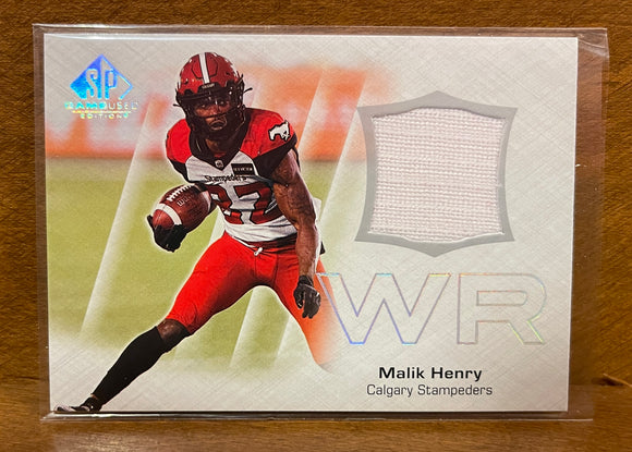 2023 Upper Deck SP Game Used CFL Canadian Football League - Jerseys Set - CFL-MH Malik Henry - Calgary Stampeders