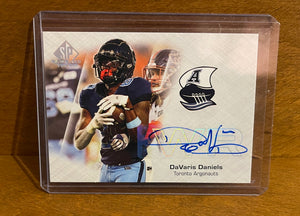 2023 Upper Deck SP Game Used CFL Canadian Football League - Base Autograph - CFL-DV DaVaris Daniels – Toronto Argonauts