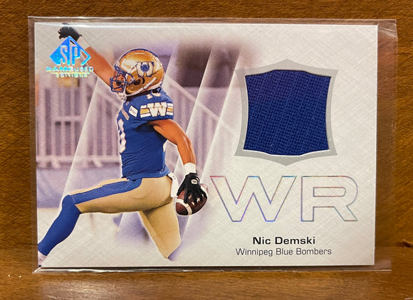 2023 Upper Deck SP Game Used CFL Canadian Football League - Jerseys Set - CFL-ND Nic Demski – Winnipeg Blue Bombers