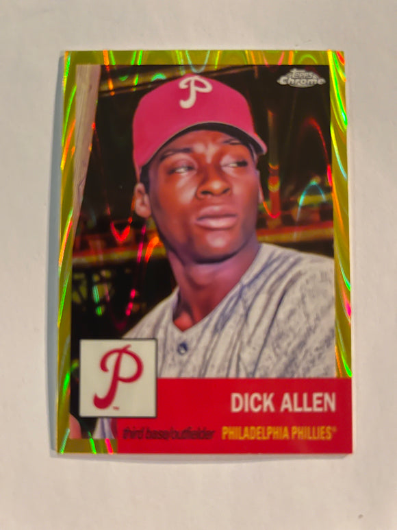 2022 Topps Chrome Platinum - Yellow RayWave #/250 - 283 Dick Allen - Philadelphia Phillies