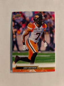 2023 Upper Deck CFL - Canadian Football League - Gold Glossy - 47 Lucky Whitehead - BC Lions