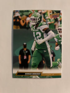 2023 Upper Deck CFL - Canadian Football League - Gold Glossy - 95 Derrick Moncrief - Saskatchewan Roughriders