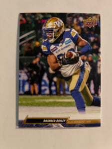 2023 Upper Deck CFL - Canadian Football League - Gold Glossy - 44 Rasheed Bailey - Winnipeg Blue Bombers