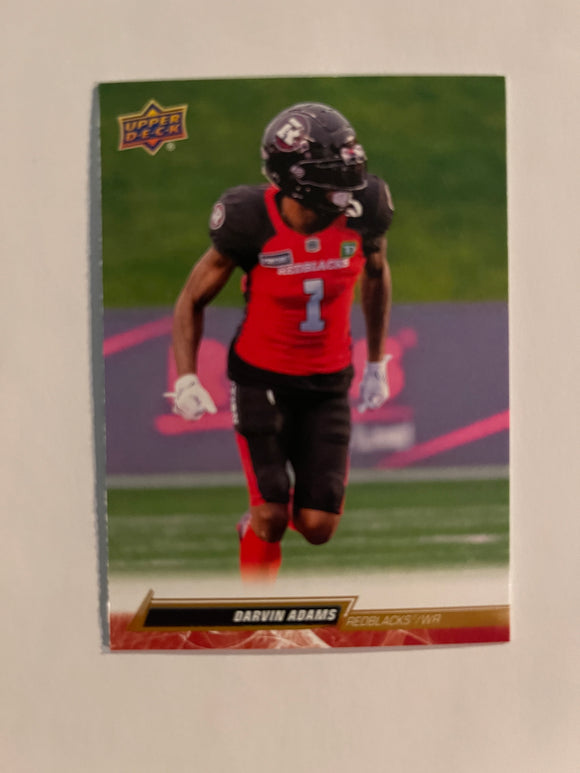 2023 Upper Deck CFL - Canadian Football League - Gold Glossy - 92 Darvin Adams - Ottawa Redblacks