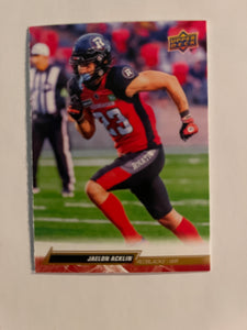 2023 Upper Deck CFL - Canadian Football League - Gold Glossy - 41 Jaelon Acklin - Ottawa Redblacks