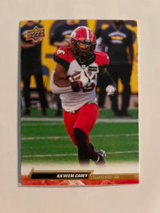 2023 Upper Deck CFL - Canadian Football League - Gold Glossy - 94 Ka'Deem Carey - Calgary Stampeders