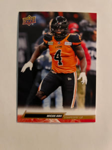 2023 Upper Deck CFL - Canadian Football League - Gold Glossy -77 Micah Awe - Calgary Stampeders