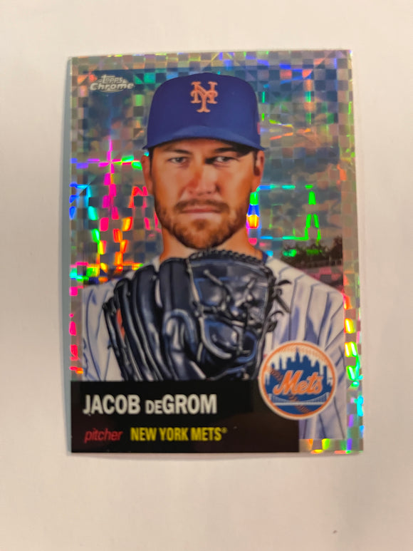 2022 Topps Chrome Platinum - X-Fractor - 164 Jacob deGrom - New York Mets