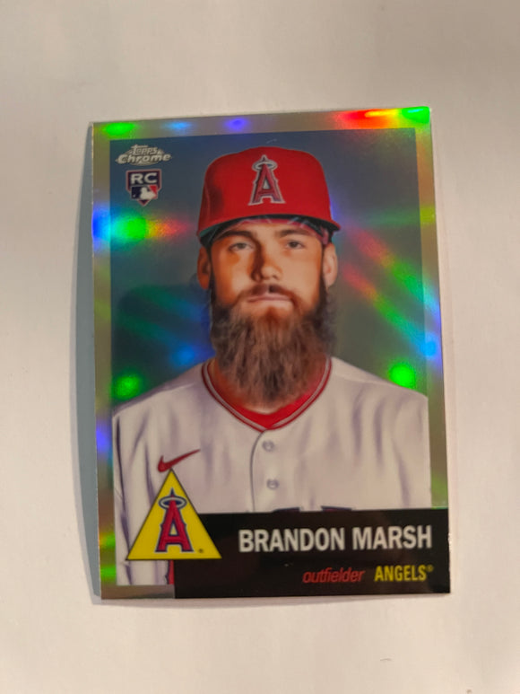 2022 Topps Chrome Platinum - Refractor - 203 Brandon Marsh - Los Angeles Angels RC