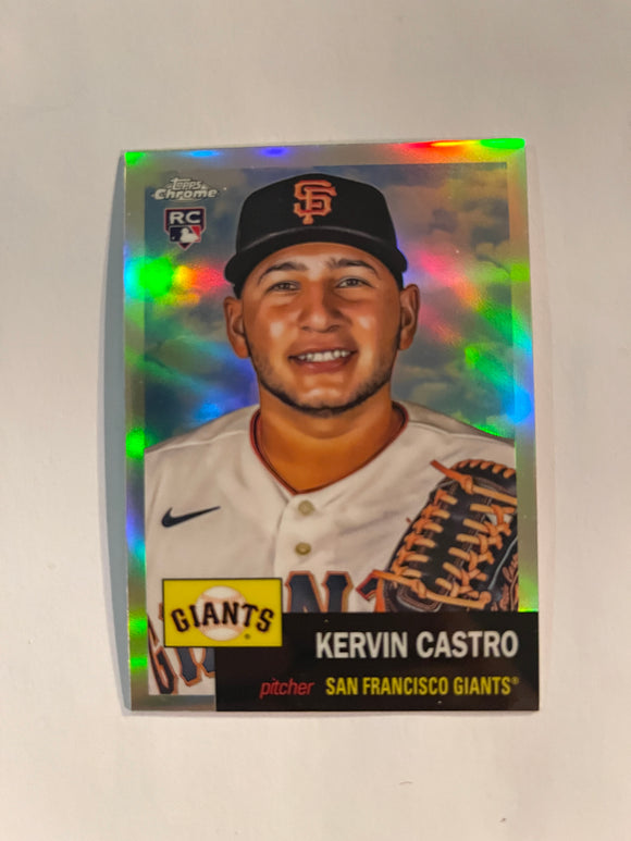 2022 Topps Chrome Platinum - Refractor - 477 Kervin Castro - San Francisco Giants RC