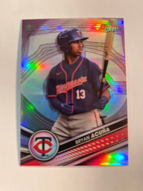 2022 Bowman's Best - Refractor - TP-14 Bryan Acuña - Minnesota Twins