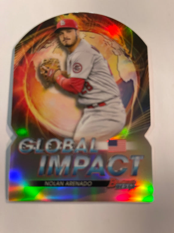 2022 Bowman's Best - Global Impact Die-Cut - GI-25 Nolan Arenado - St. Louis Cardinals