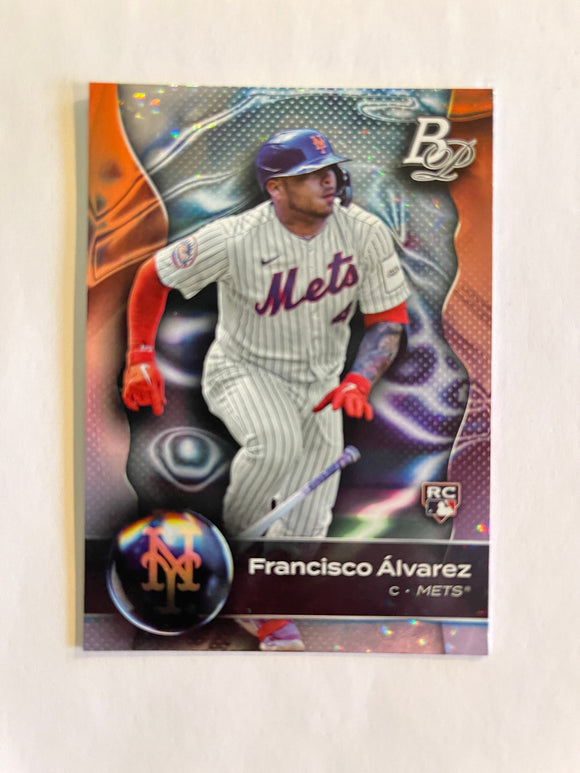 2023 Bowman Platinum Baseball - Ice Pattern Foil - 36 Francisco Álvarez - New York Mets RC