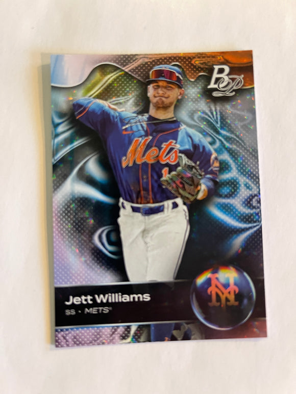 2023 Bowman Platinum Baseball - Ice Pattern Foil - TOP-96 Jett Williams - New York Mets