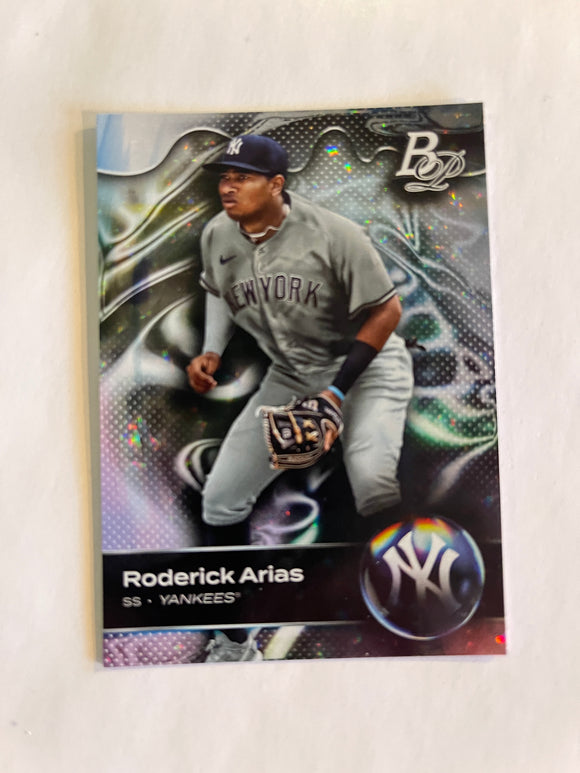 2023 Bowman Platinum Baseball - Ice Pattern Foil - TOP-43 Roderick Arias - New York Yankees