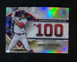 2023 Bowman - Scouts Top 100 - BTP-100 Angel Martinez - Cleveland Guardians