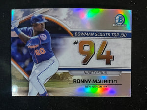 2023 Bowman - Scouts Top 100 - BTP-94 Ronny Mauricio - New York Mets