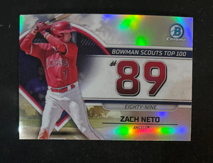 2023 Bowman - Scouts Top 100 - BTP-89 Zach Neto - Los Angeles Angels