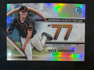 2023 Bowman - Scouts Top 100 - BTP-77 Kyle Harrison - San Francisco Giants