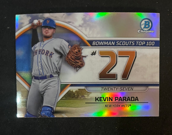 2023 Bowman - Scouts Top 100 - BTP-27 Kevin Parada - New York Mets