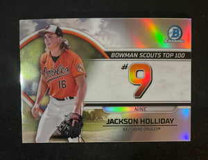 2023 Bowman - Scouts Top 100 - BTP-9 Jackson Holliday - Baltimore Orioles