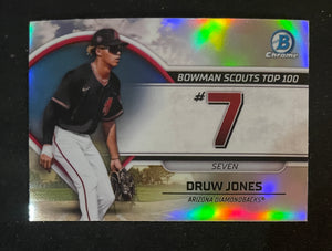 2023 Bowman - Scouts Top 100 - BTP-7 Druw Jones - Arizona Diamondbacks