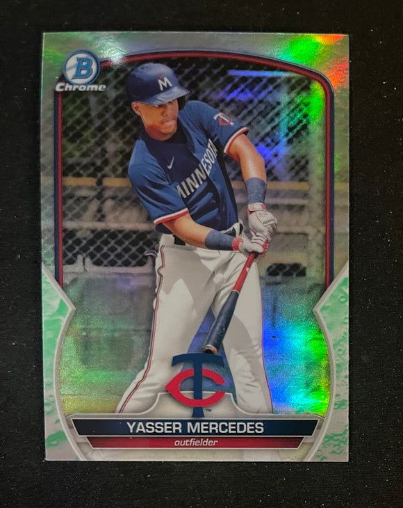 2023 Bowman - Lunar Glow Refractor - BCP-99 Yasser Mercedes - Minnesota Twins