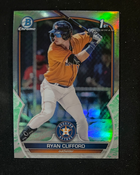 2023 Bowman - Lunar Glow Refractor - BCP-10 Ryan Clifford - Houston Astros 1st