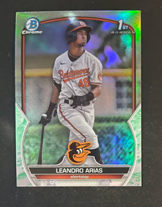 2023 Bowman - Lunar Glow Refractor - BCP-84 Leandro Arias - Baltimore Orioles 1st