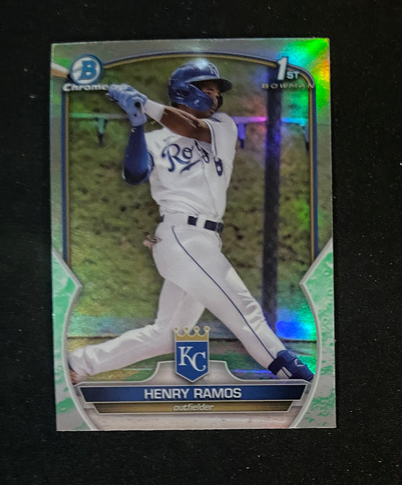 2023 Bowman - Lunar Glow Refractor - BCP-96 Henry Ramos - Kansas City Royals 1st