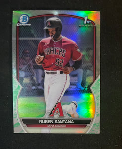 2023 Bowman - Lunar Glow Refractor - BCP-42 Ruben Santana - Arizona Diamondbacks 1st