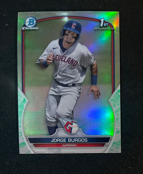 2023 Bowman - Lunar Glow Refractor - BCP-98 Jorge Burgos - Cleveland Guardians 1st