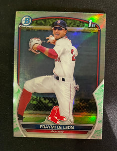 2023 Bowman - Lunar Glow Refractor - BCP-97 Fraymi De Leon - Boston Red Sox 1st