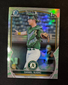 2023 Bowman - Lunar Glow Refractor - BCP-5 Daniel Susac - Oakland Athletics 1st