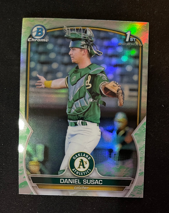 2023 Bowman - Lunar Glow Refractor - BCP-5 Daniel Susac - Oakland Athletics 1st