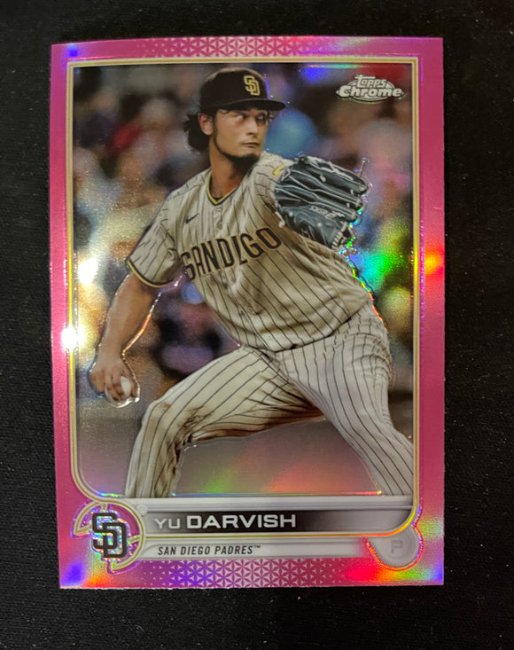 2022 Topps Chrome Baseball -Pink Refractor - 191 Yu Darvish - San Diego Padres