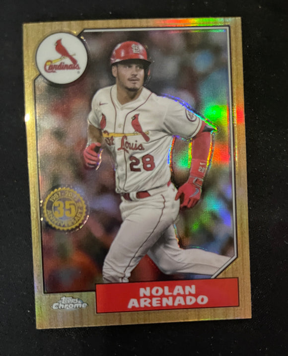 2022 Topps Chrome Baseball -1987 Refractor - 87BC-5 Nolan Arenado - St. Louis Cardinals