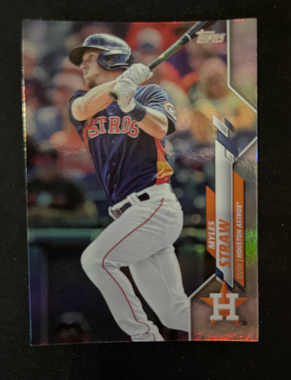 2020 Topps Baseball - Update Series - Rainbow Foil - Myles Straw - Astros - U-289